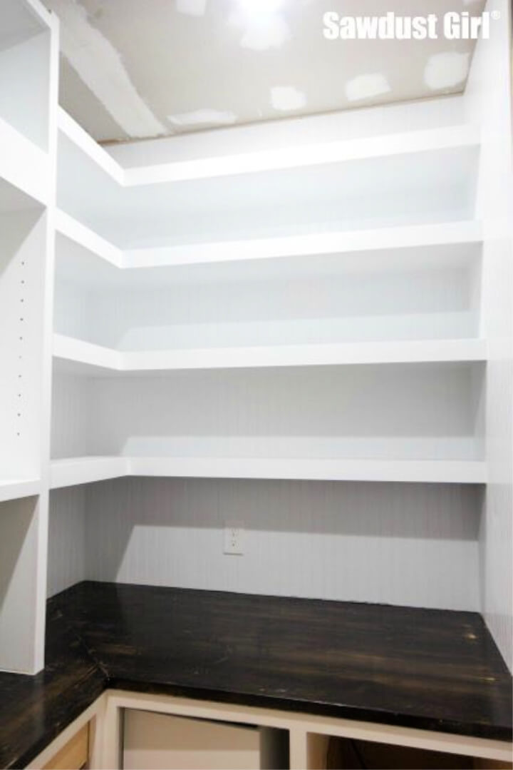 DIY Pantry Floating Shelves