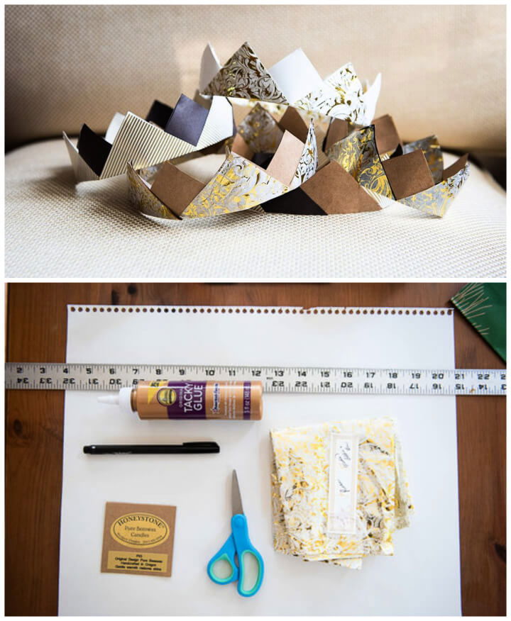 DIY Paper Crowns from Upcycled Wrapping Paper