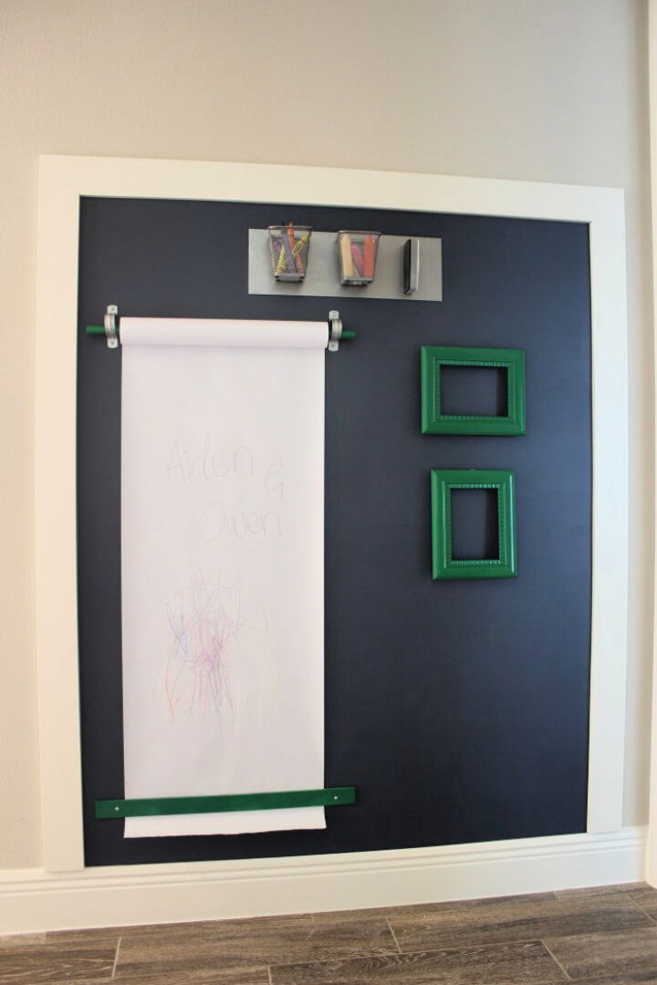 DIY Plywood Chalkboard Wall