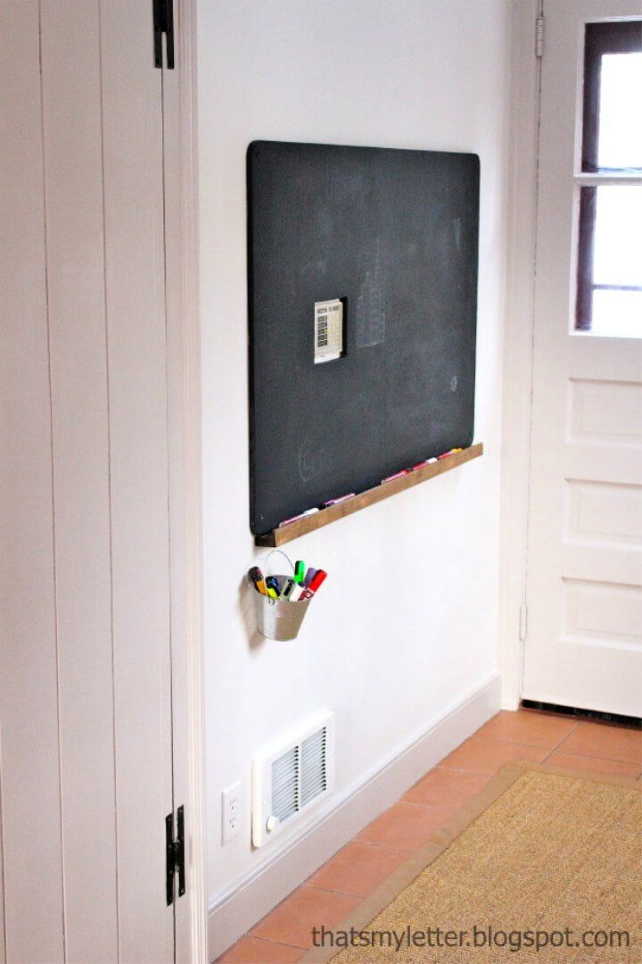 DIY Wall Chalkboard With a Chalk Ledge