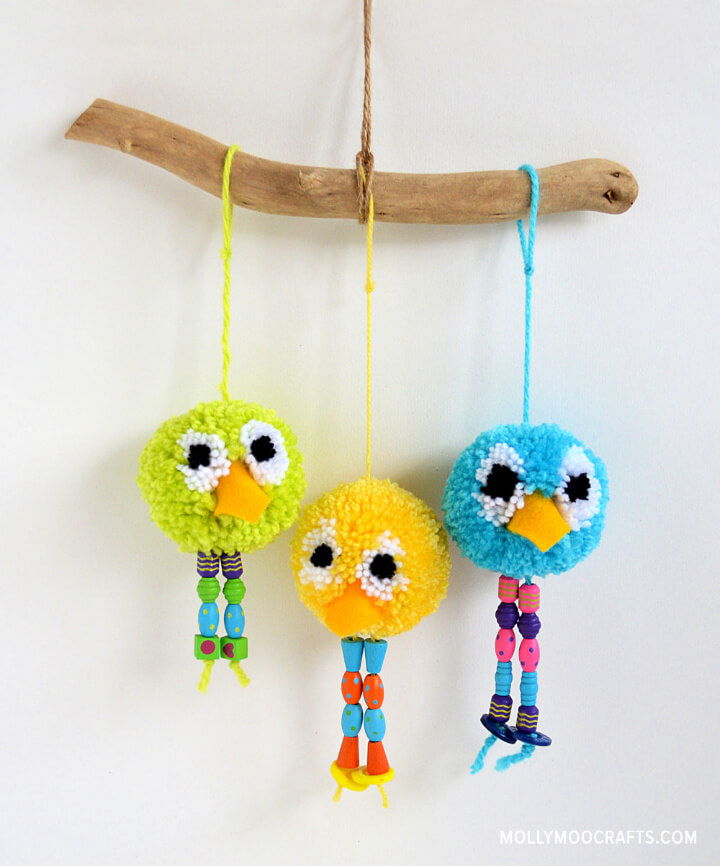 DIY Pom Pom Bird Craft