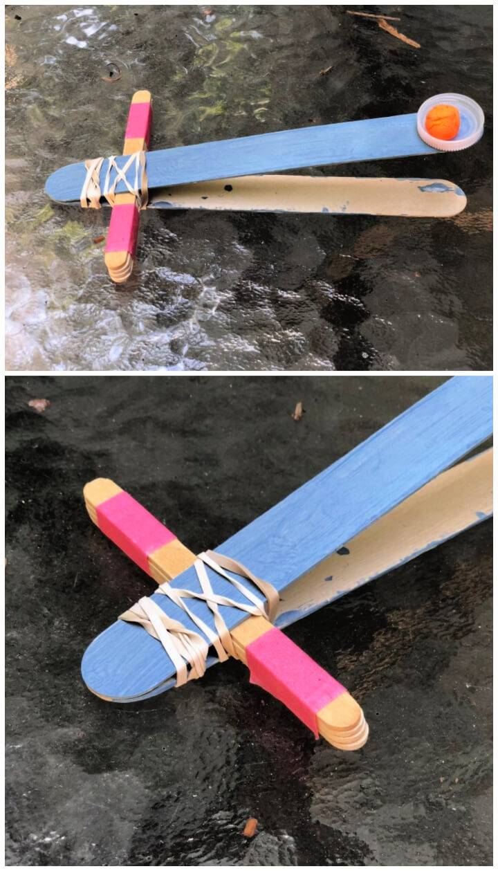 catapult made out of popsicle sticks