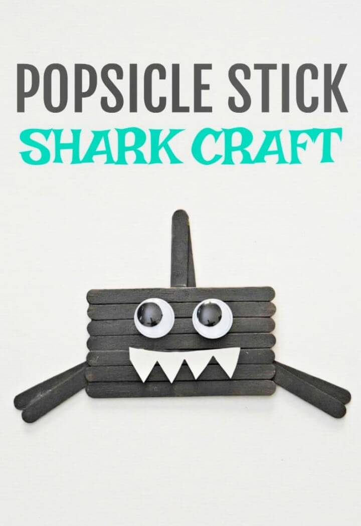 DIY Popsicle Stick Shark Craft