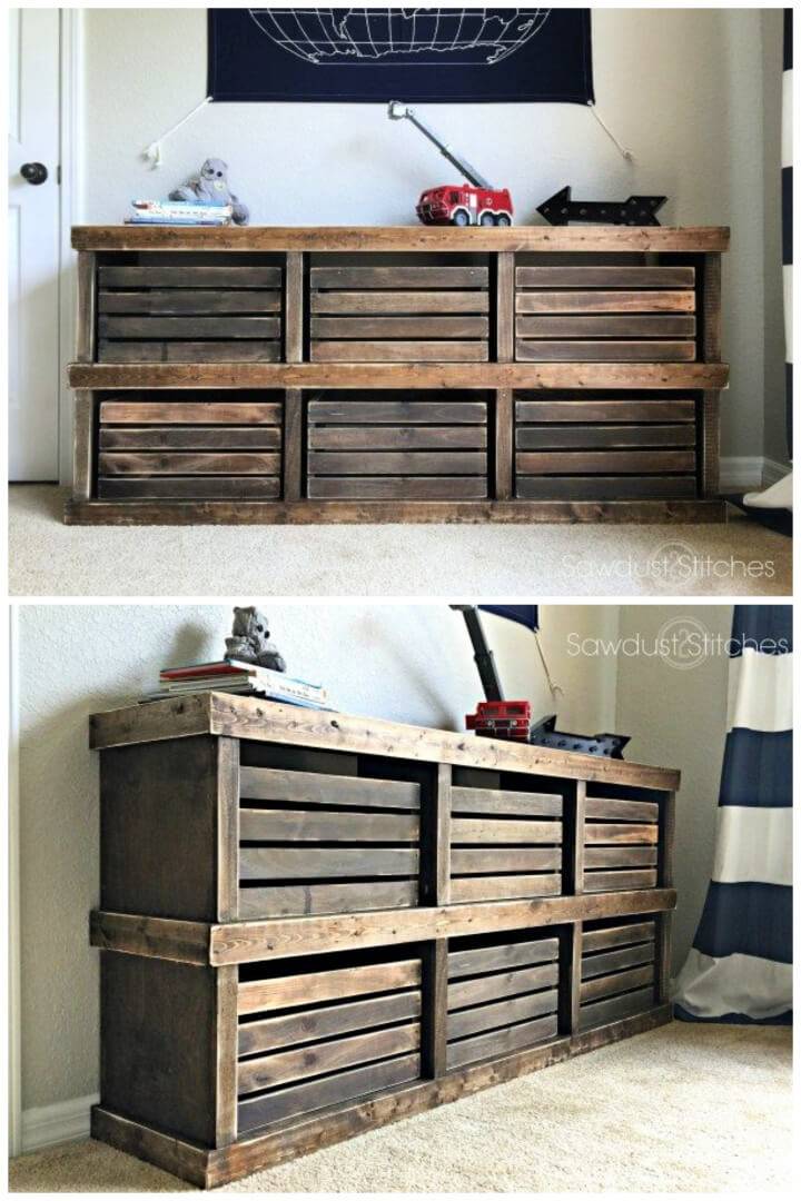 DIY Pottery Barn Inspired Crate Dresser