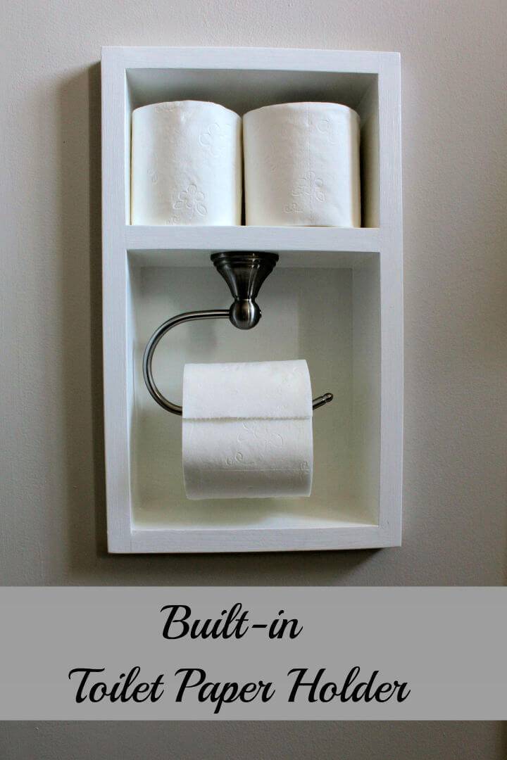 DIY Recessed Toilet Paper Holder