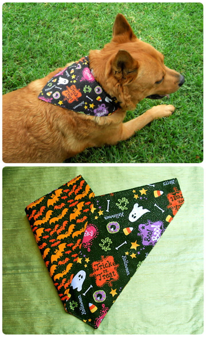 Easy DIY Reversible Dog Bandana