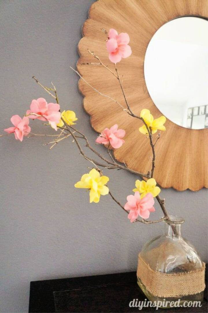 DIY Ribbon Craft Flower Arrangement