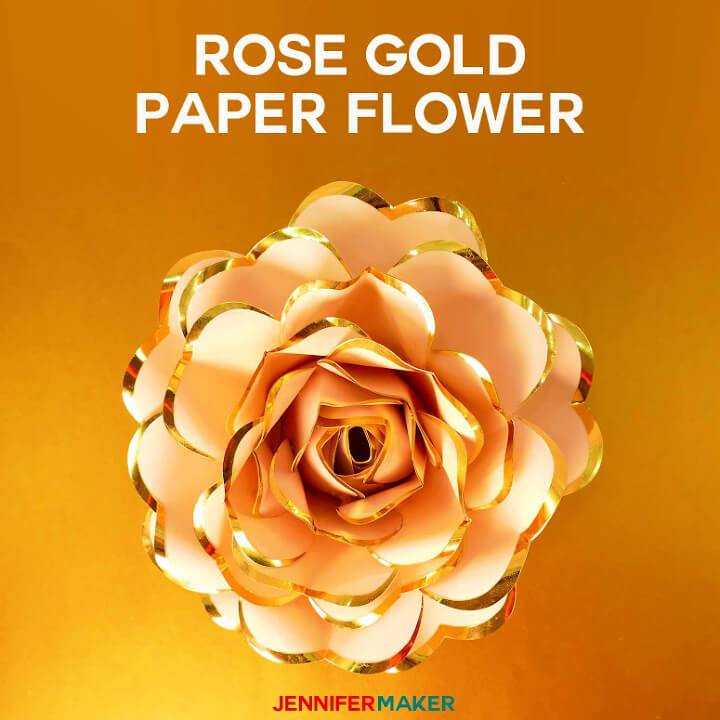 DIY Rose Gold Paper Flower
