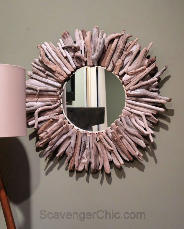 DIY Round Driftwood Mirror Weekend Project