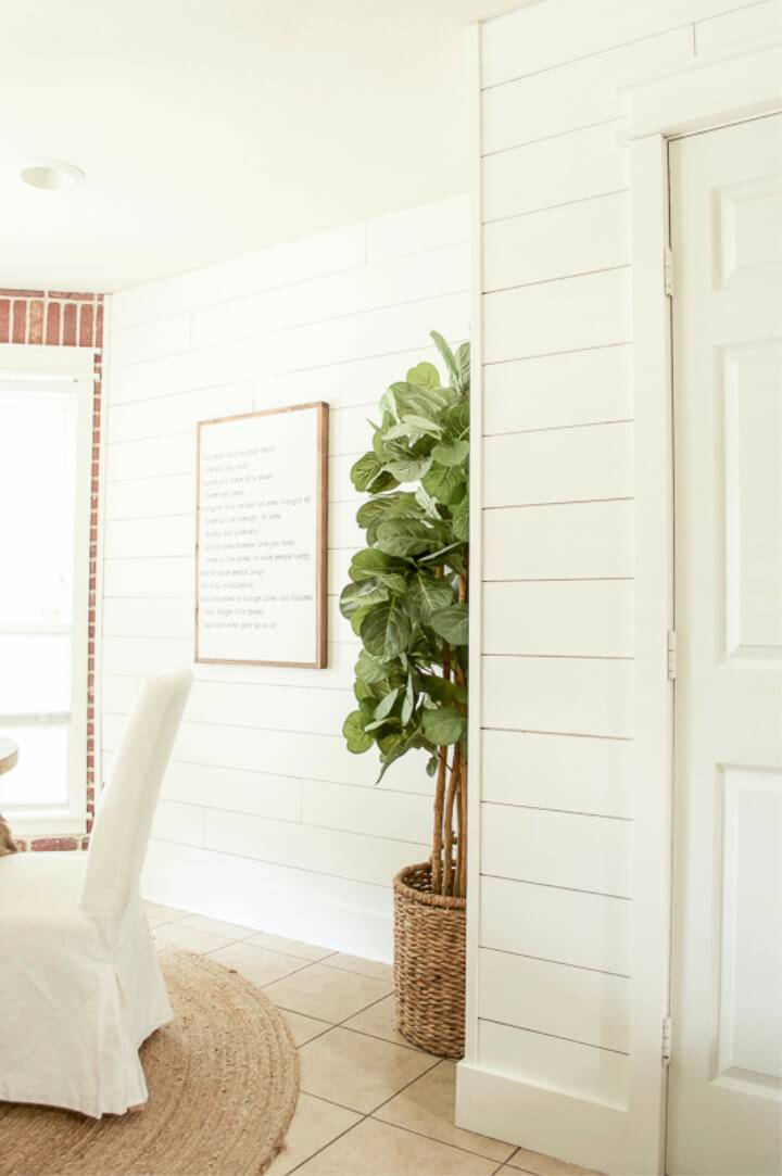 DIY Shiplap Walls in The Dining Room