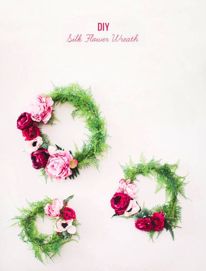 DIY Silk Flower Wedding Wreath