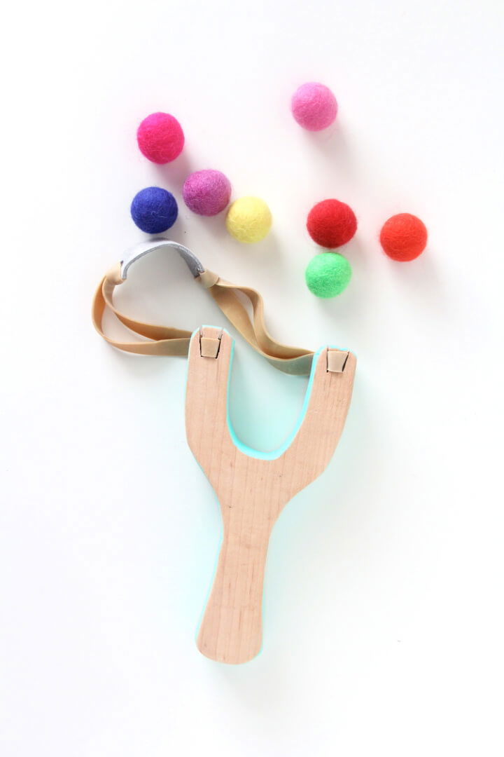 DIY Slingshot with Felt Ball Ammo