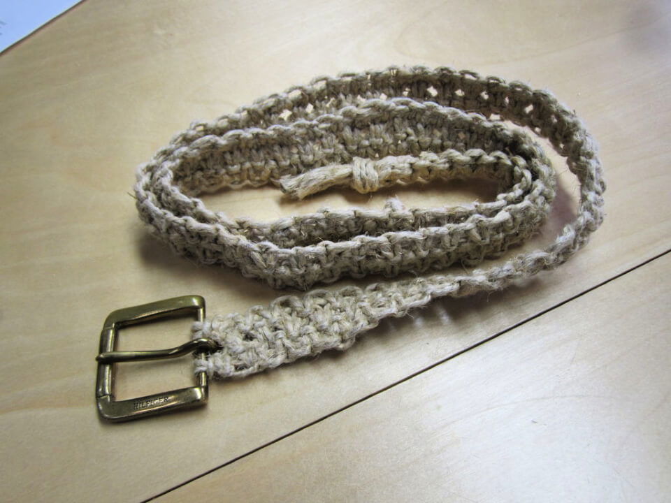 DIY Square Knot Hemp Belt