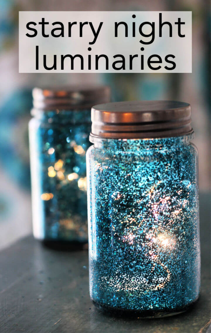 DIY Starry Night Luminaries Wedding Centerpiece