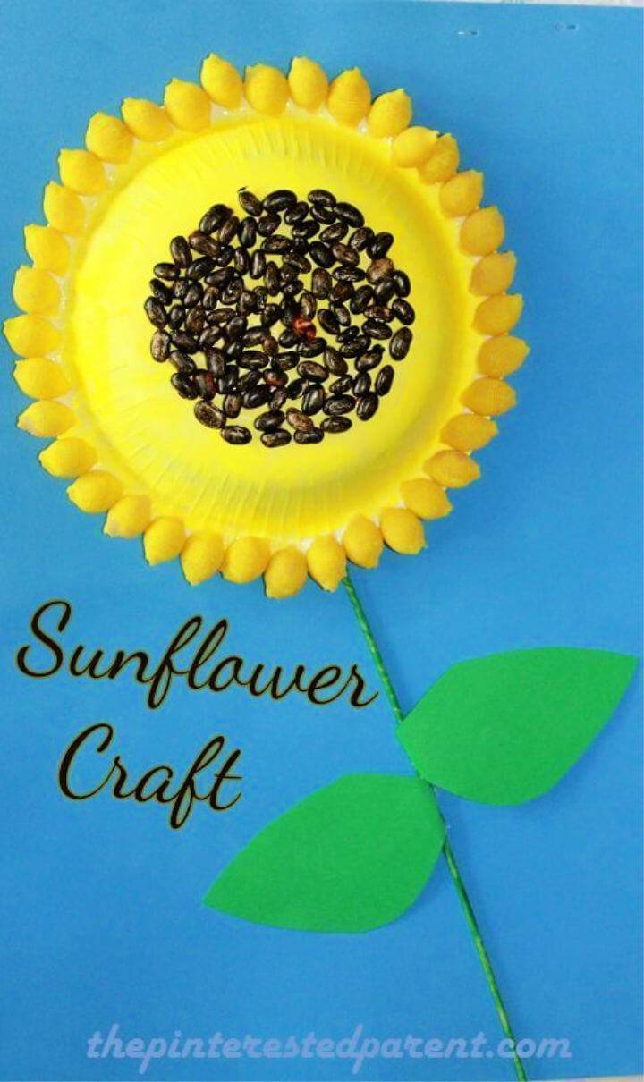DIY Sunflower Craft Kids Arts Crafts