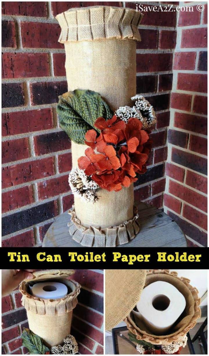 DIY Tin Can Toilet Paper Holder