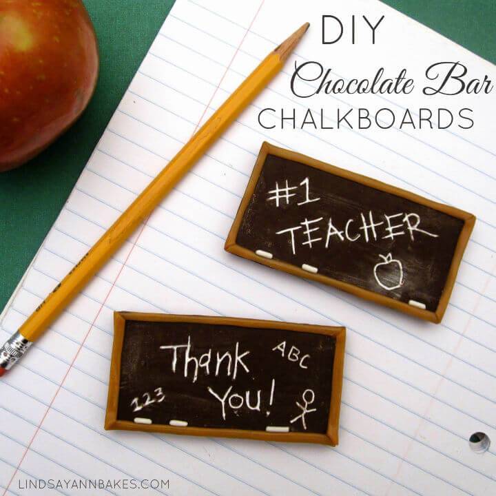 DIY Toothpick Engraved Chocolate Bar Chalkboards