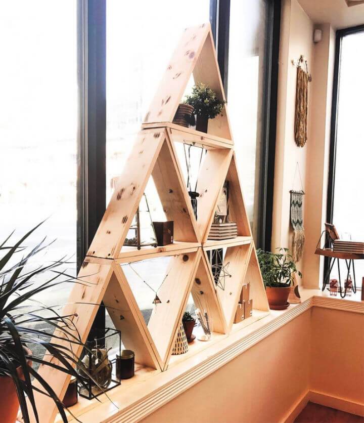 DIY Triangle Display Shelf