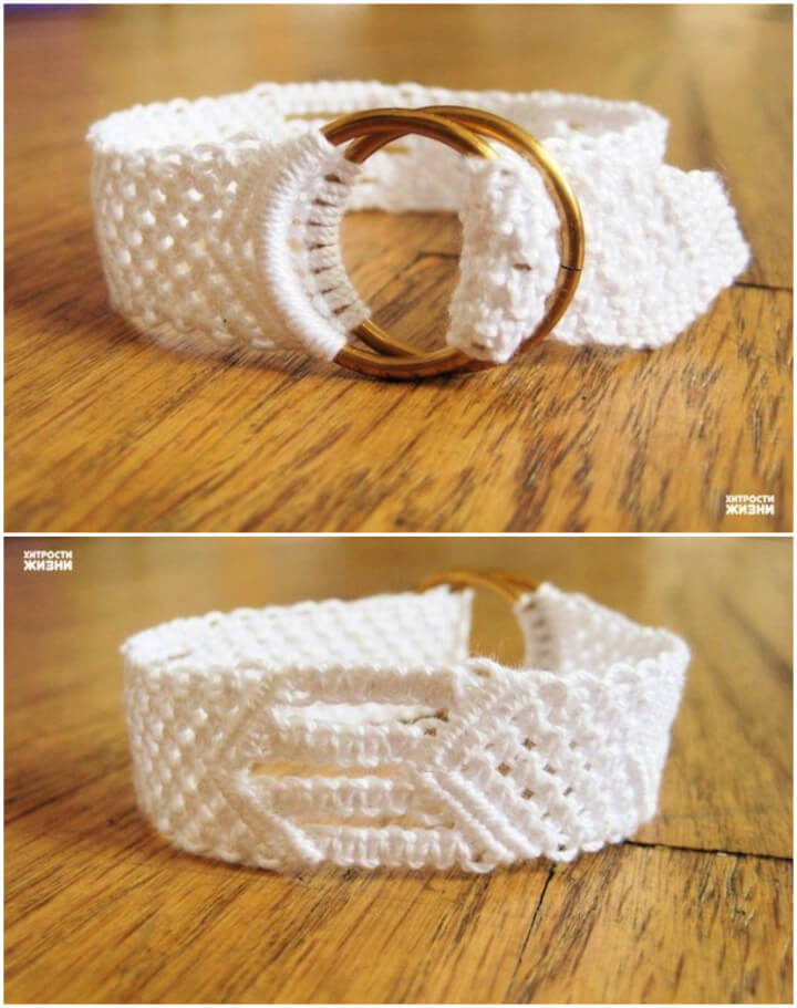 DIY Two Ring Closure Macrame Belt