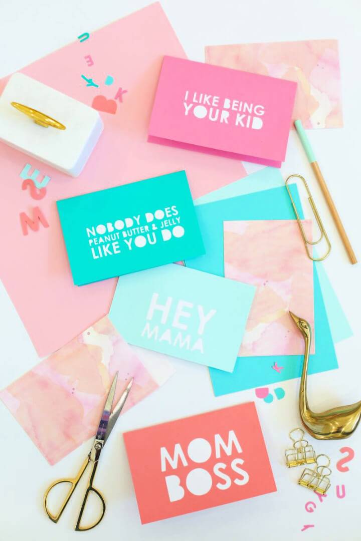 Handmade Typography Mother’s Day Card