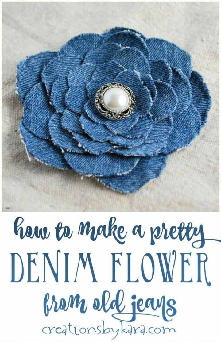 DIY Upcycled Denim Flower