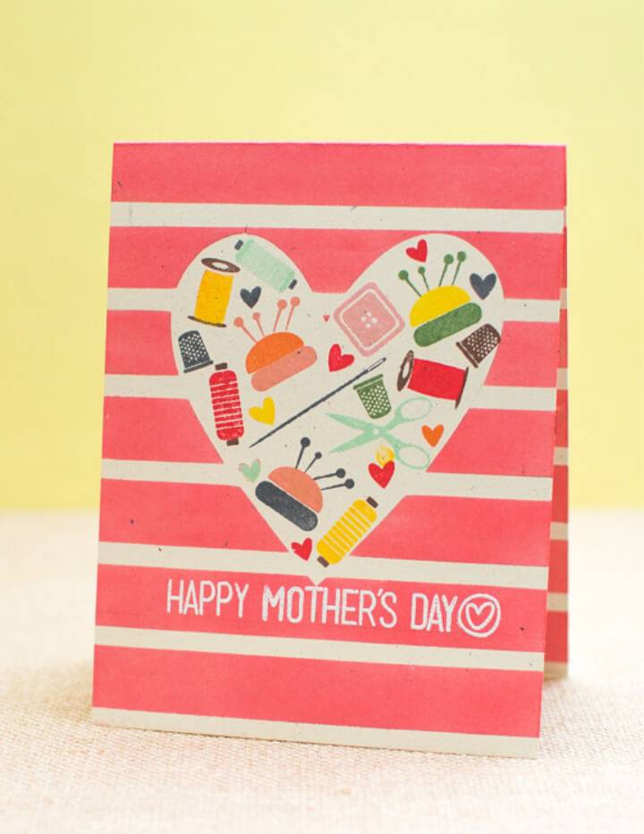 DIY Waffle Flower Mothers Day Card