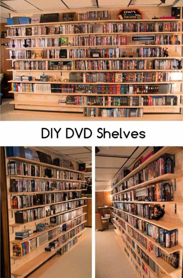DIY Wall Mounted DVD Storage