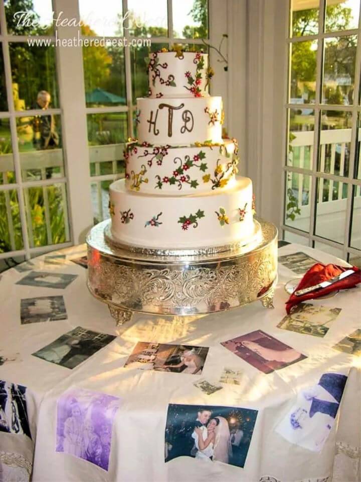 DIY Wedding Cake Table Cloth