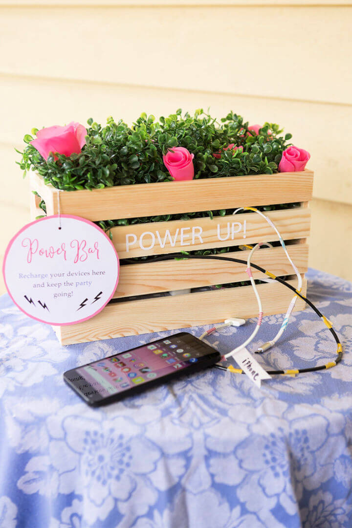 DIY Wedding Charging Station