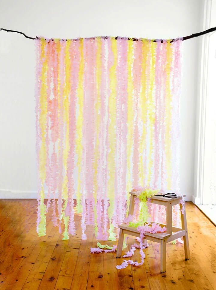 DIY Wedding Streamer Backdrop