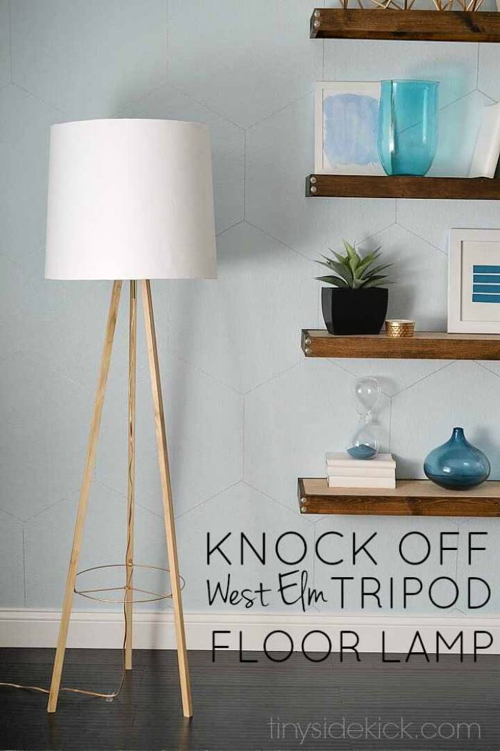 10 Easy To Make Diy Tripod Floor Lamps, Tripod Floor Lamp Ideas