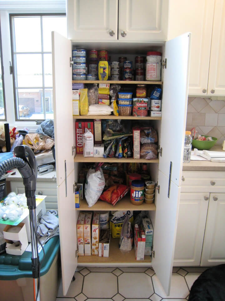 DIY Wooden Pantry Shelves