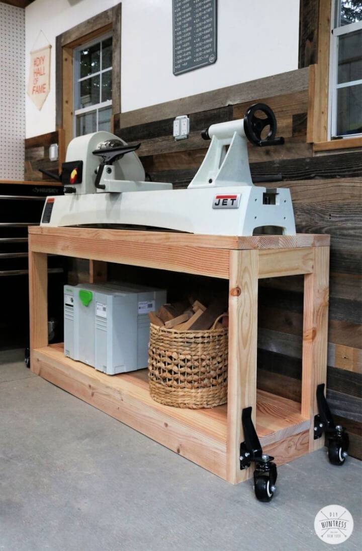 DIY Wooden Rolling Workbench