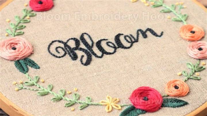 DIY Woven Wheel Embroidered Flowers