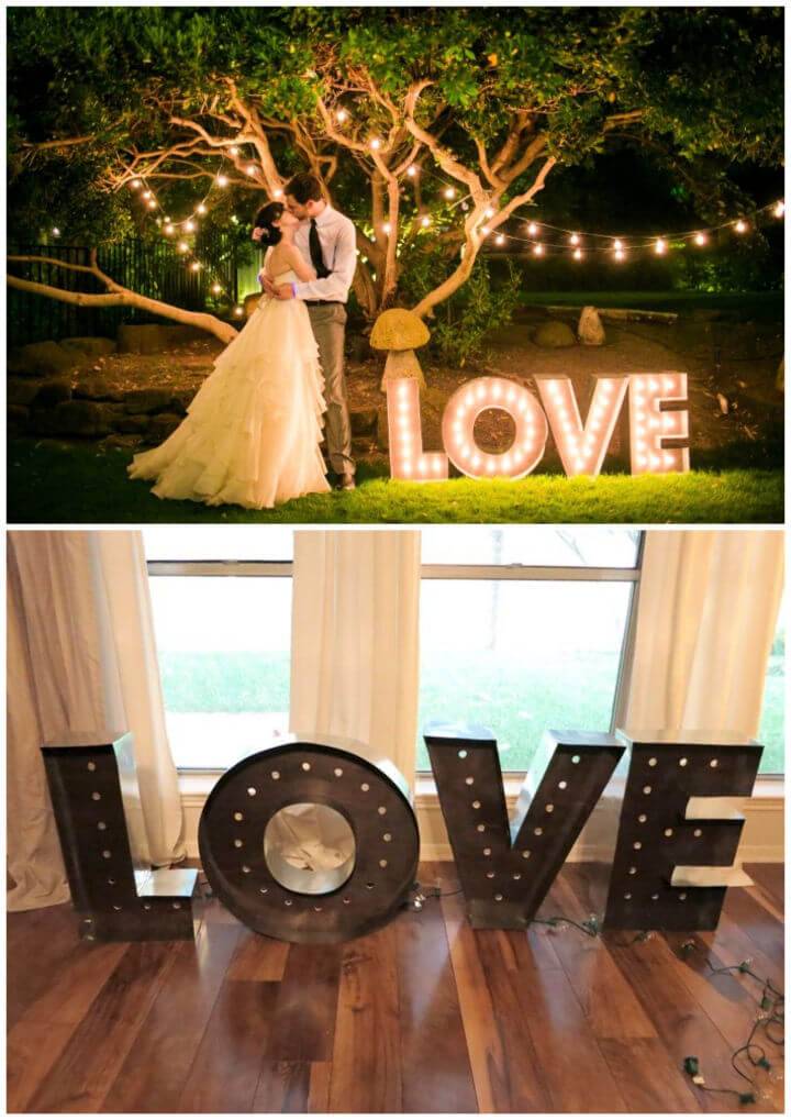 DIY LOVE Marquee Letters