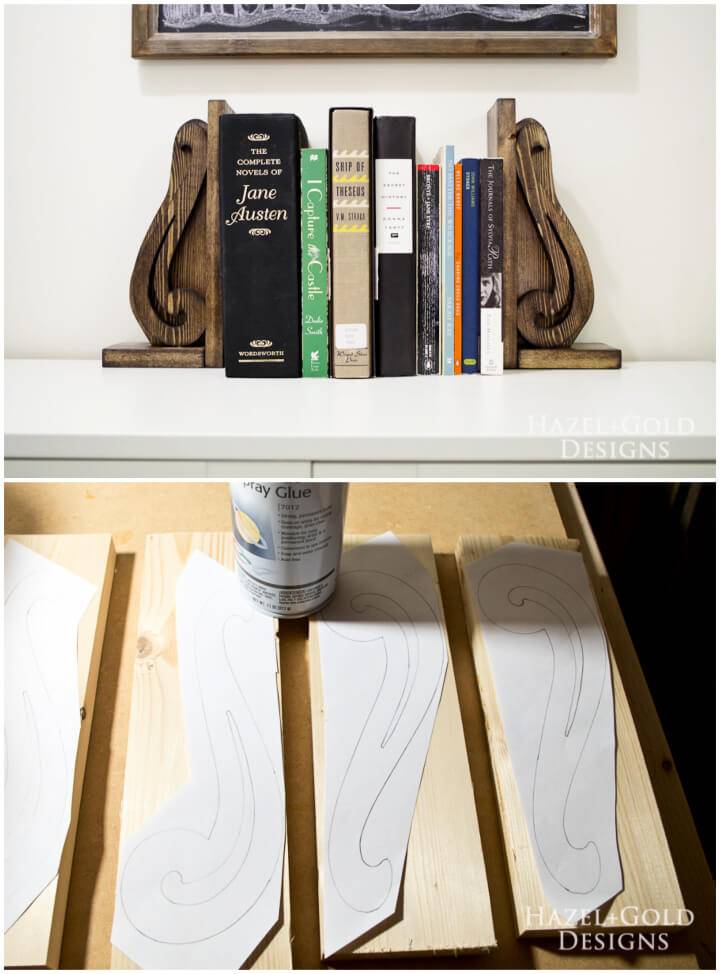 Decorative Wooden Bookends with a Scroll Saw