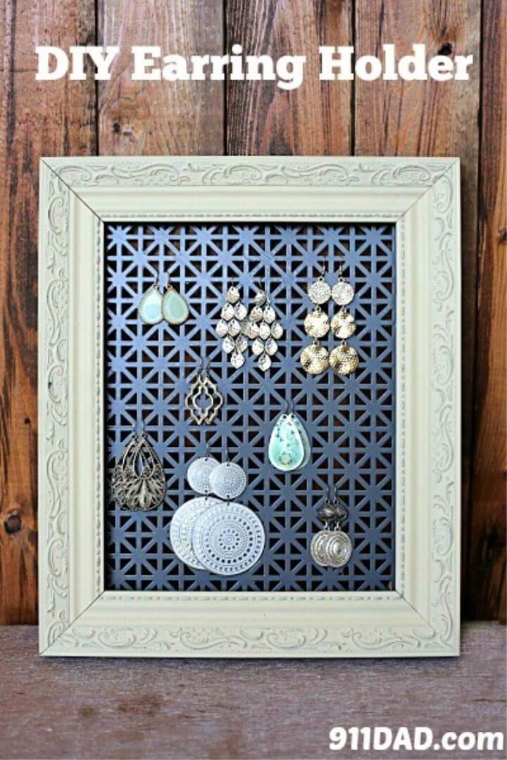 Earring Holder Out of Picture Frame