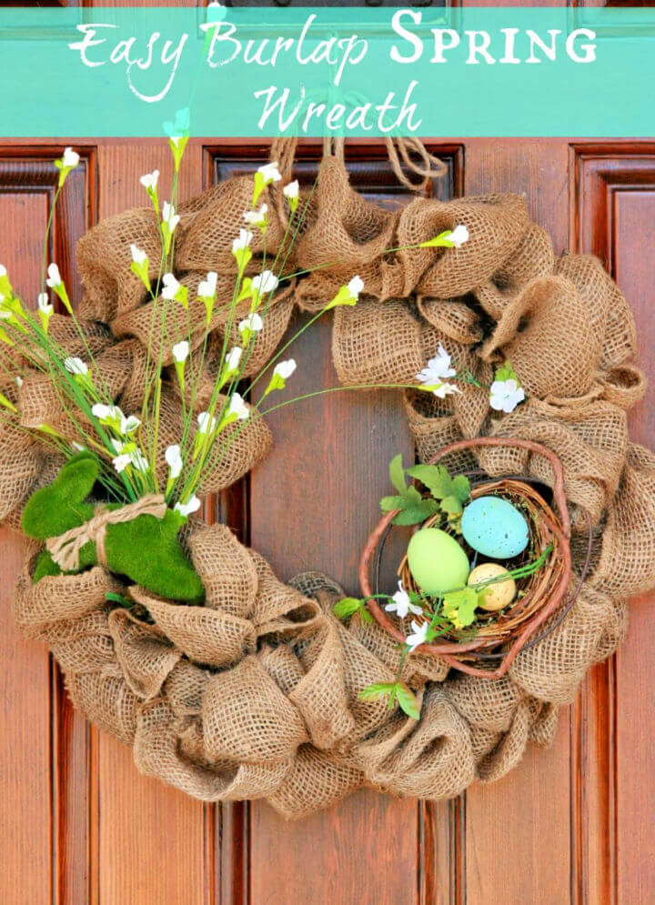 Easy DIY Burlap Wreath for Spring