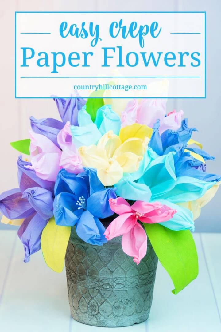 Easiest DIY Crepe Paper Flowers
