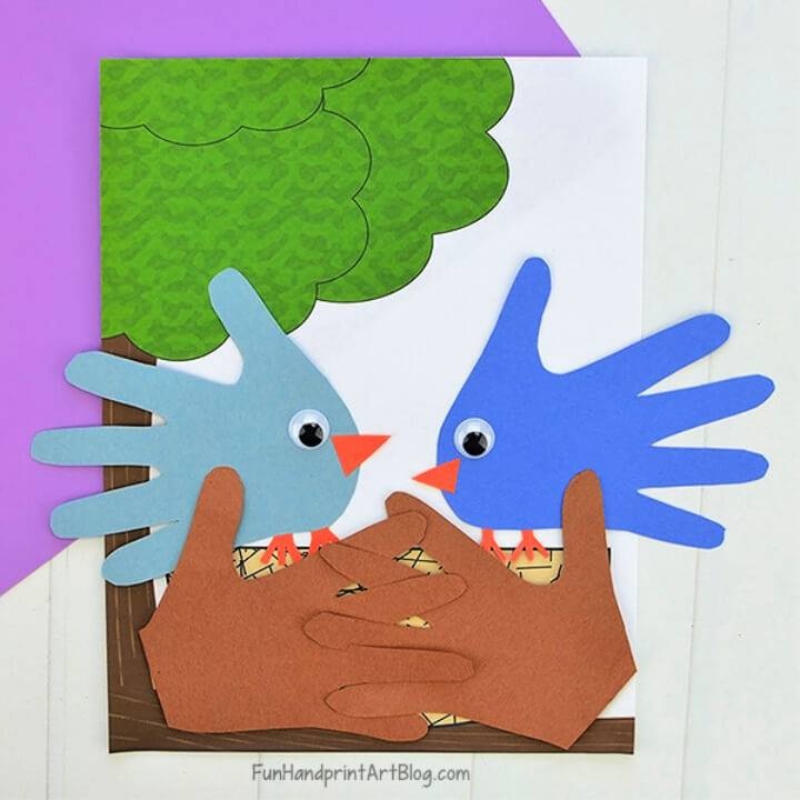 Easy Baby Blue Bird Craft With Template