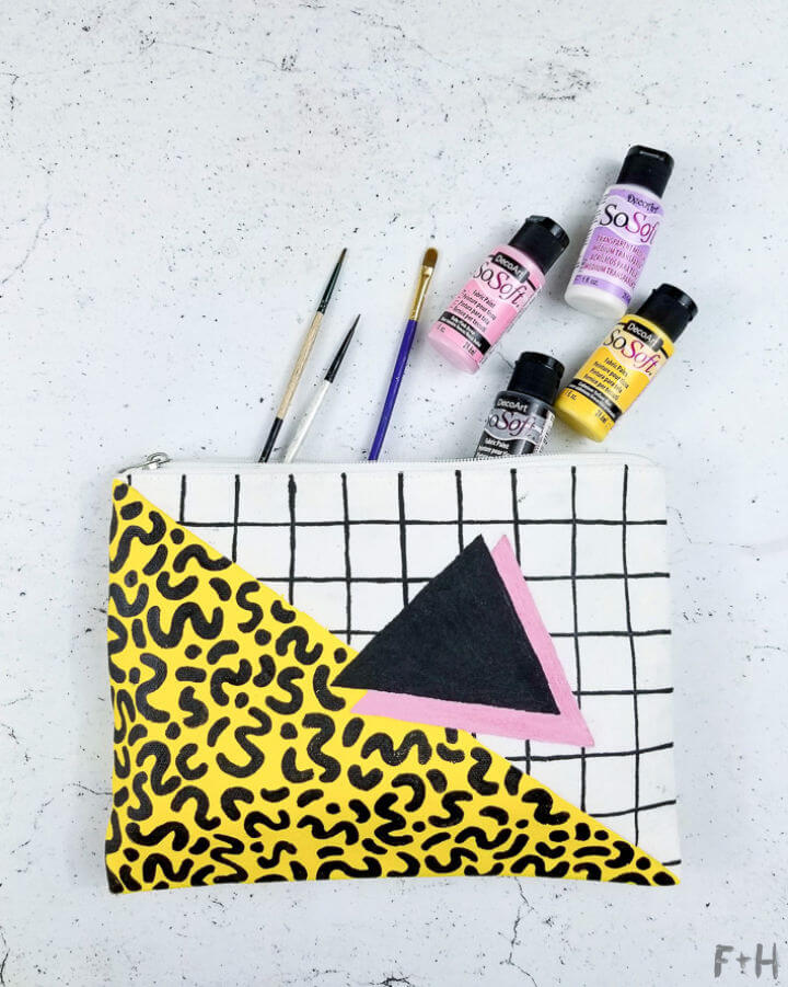 Make a Geometric Zipper Pencil Case