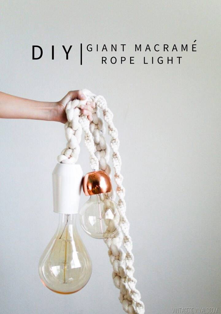 Easy DIY Giant Macrame Rope Lights