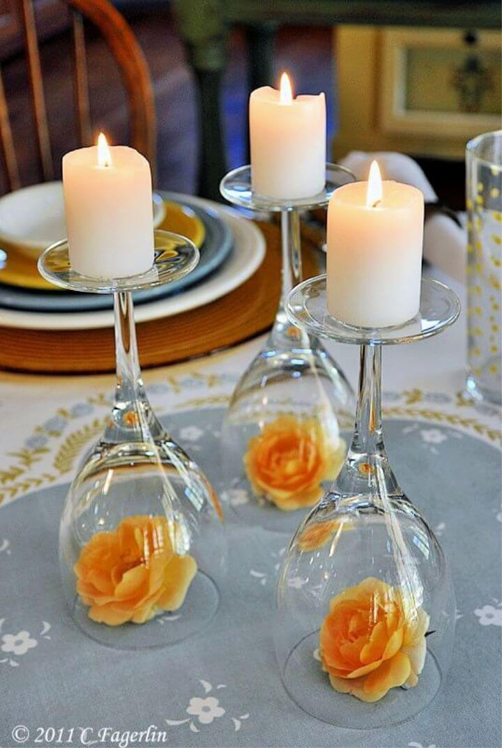 Easy DIY Glass Wedding Centerpiece