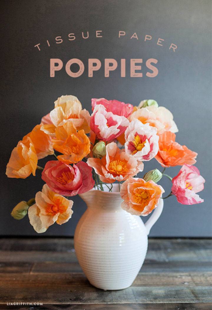 Easy DIY Tissue Paper Poppies