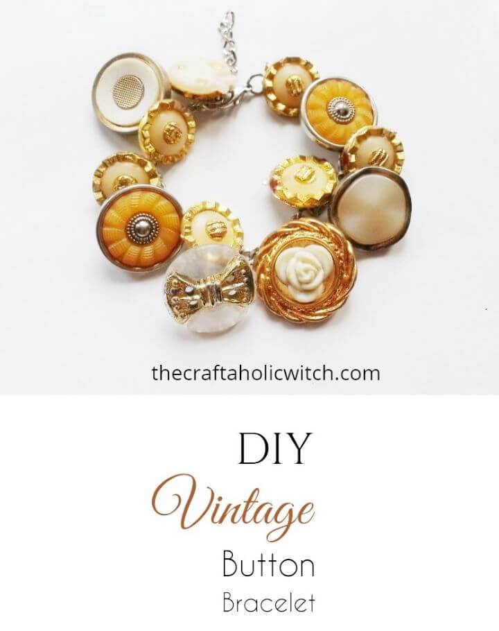 Easy DIY Vintage Button Bracelet