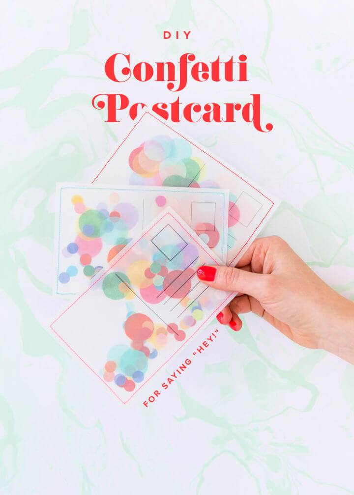 Easy to Make Confetti Postcard
