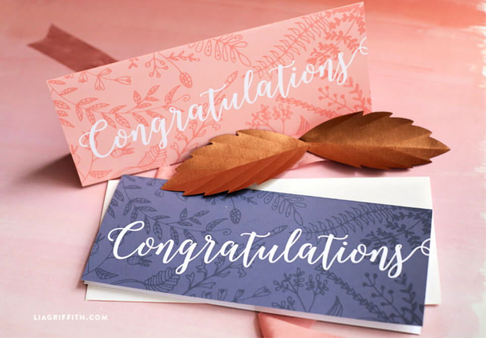 Elegant Money Holder Congratulations Card