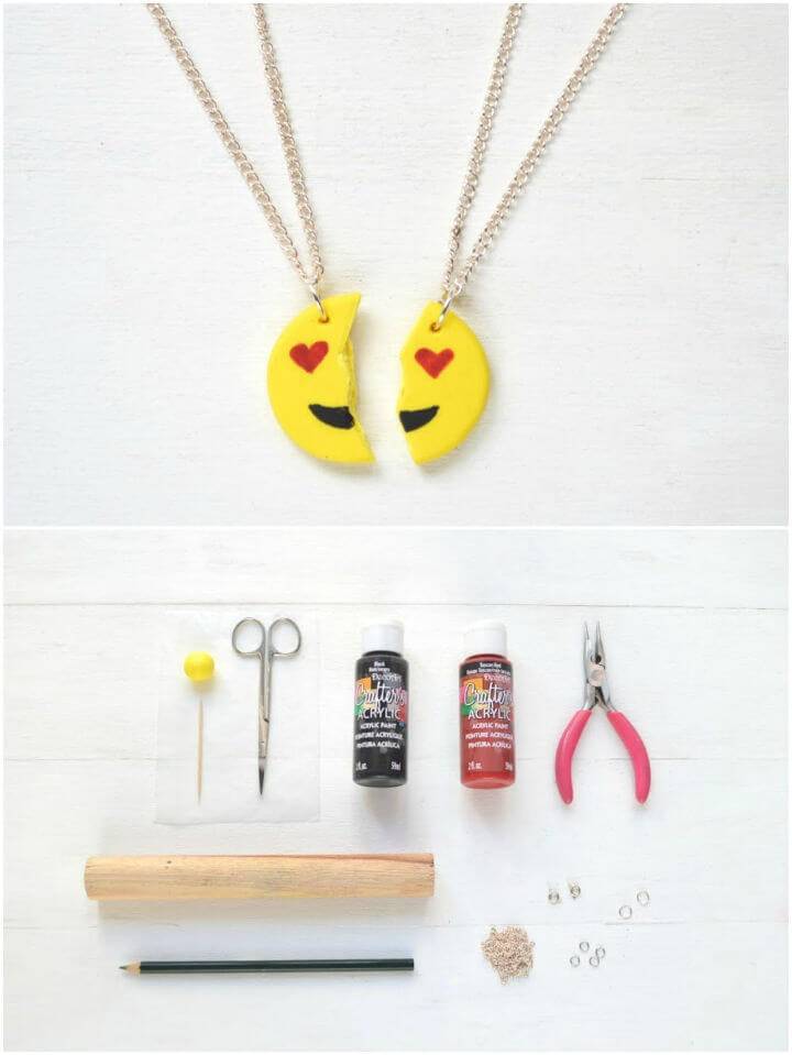 Emoji Friendship Necklace for Girls