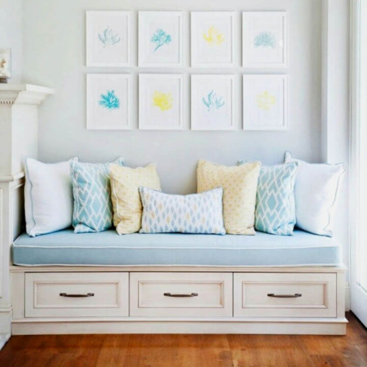 Entryway Bench with Storage Drawers