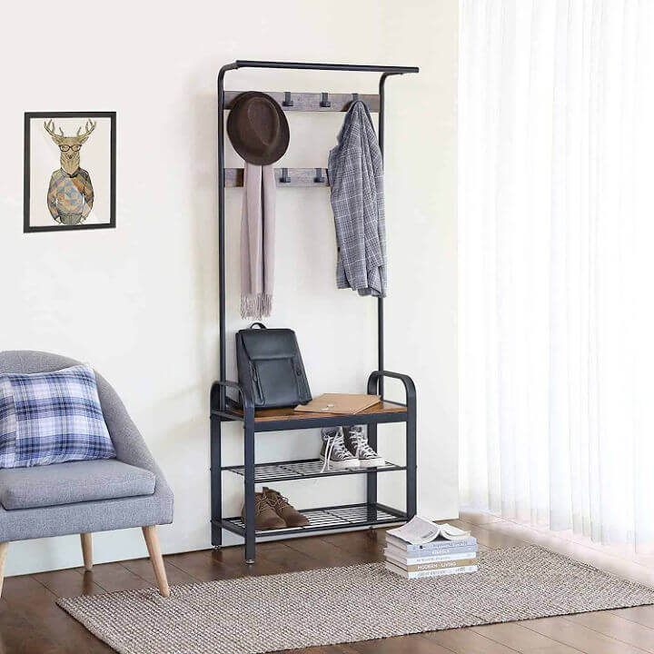 Entryway Shoe Rack and Coat Hook